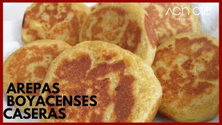 CÓMO HACER AREPAS BOYACENSES CASERAS  Arepas Colombianas dulces y rellenas de Queso Fresco [upl. by Noseimaj787]