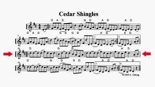 Cedar Shingles  playalong sheet music by Anne Delong [upl. by Issak]