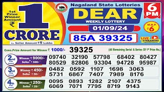 Dear Lottery Sambad Evening 6 PM today 010924 Nagaland State Lottery Result [upl. by Skoorb]