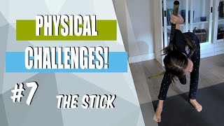 Physical Challenges  7 the stick  PE at homeschool activity [upl. by Alleira]