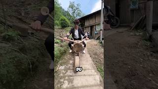 Peutêtre navezvous jamais vu un vélo comme celuici en bois viralvideo shorts [upl. by Nyleak]