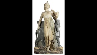 Eliseo Tuderte Fattorini Italian 18301887 A LifeSize 19th Century Marble Sculpture of Cleopatra [upl. by Vina]