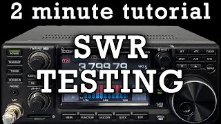 2 Minute Tutorial Icom 7300 SWR Testing [upl. by Enos]