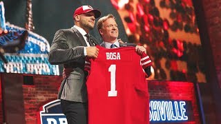 WATCH 49ers Select DL Nick Bosa No 2 Overall in the 2019 NFL Draft [upl. by Aillij]