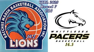 VJBL Bacchus Marsh Lions 162 vs Whittlesea Pacers 165 [upl. by Georglana]