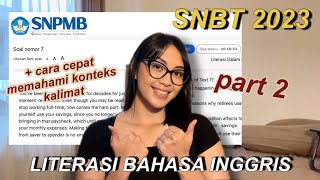 BAHAS SOAL LITERASI BAHASA INGGRIS SNBT 2023 PART 2 [upl. by Etka]