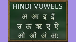 Hindi Vowels Pronunciation  Learn Hindi Alphabets [upl. by Halle]