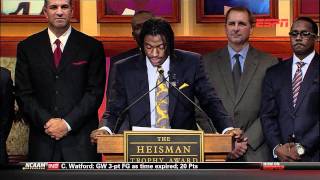 2011 Official Heisman Trophy Presentation  Robert Griffin III of Baylor [upl. by Newbold]