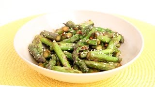 Garlic Sesame Stir Fried Asparagus Recipe  Laura Vitale  Laura in the Kitchen Episode 883 [upl. by Teloiv]