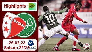 Highlights FC Sion vs FC StGallen 25022023 [upl. by Acim]