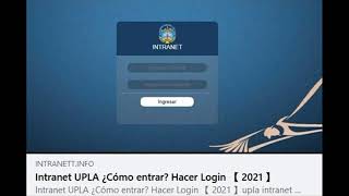 Intranet UPLA sistema académico intranet [upl. by Ahtram]