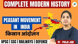 All Peasant Movement In 1 Video  भारत के प्रमुख किसान आन्दोलन  Modern History By Pooja mam [upl. by Esimorp757]