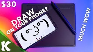 Drawing Tablet On Your Phone  GAOMON S620 Review [upl. by Hillyer]