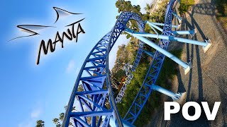 Manta Front Row POV SeaWorld San Diego MACK Rides MultiLaunch Coaster [upl. by Edya]