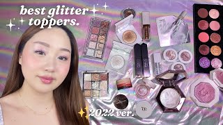 THESE ARE THE BEST GLITTER TOPPERS✨🤩💖 Swatches amp TryOns  🎬2022 Ver  Stacy Chen [upl. by Bondy321]