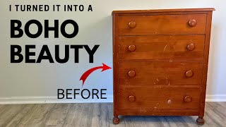 STUNNING Boho Inspired Furniture Flip ✨ Furniture Makeover [upl. by Spencer912]