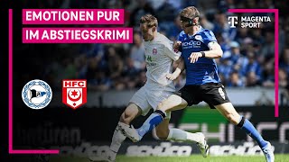 DSC Arminia Bielefeld  Hallescher FC Highlights mit LiveKommentar  3 Liga  MAGENTA SPORT [upl. by Keeryt]