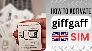 How to activate giffgaff sim  how to activate uk sim in pakistan uksiminpakistan uksimcard [upl. by Romelle118]