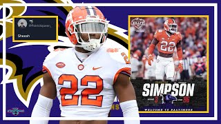 RAVENS DRAFT TRENTON SIMPSON [upl. by Yreneh430]