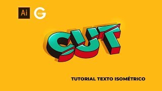 Illustrator Tutorial  Texto 3D Isométrico  3D Isometric Text [upl. by Brnaba]