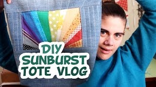 DIY Sunburst Tote Vlog  Whitney Sews [upl. by Ramuk387]