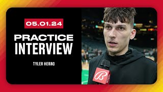 Tyler Herro Practice Interview  May 1 2024 [upl. by Lurette332]