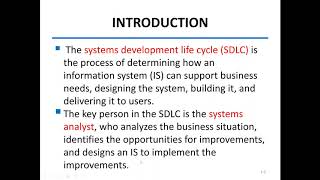 System Analysis and Design Lecture 1 Part 1 [upl. by Hannahoj]