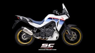 SCProject XPlorer II Muffler for Honda XL750 Transalp  Street legal [upl. by Erde847]