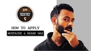 BEARDO  How To Apply Mustache And Beard Wax [upl. by Haelat840]