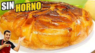 Tarta de Manzana en Sartén 🍎 ¡100 SIN HORNO ✅ ¡En solo 15 minutos Receta  954 [upl. by Annayt838]