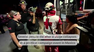 Mexico stage collapse at campaign event kills nine people  REUTERS [upl. by Niwroc893]