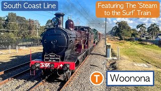 Transport for Sydney Vlog 846 Woonona Trainspotting  Featuring The ‘Steam to the Surf’ Train [upl. by Asta]