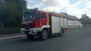 HorngrüßePendelverkehr Einsatzfahren Kreisfeuerwehrbereitschaft Helmstedt zur Großübung [upl. by Sirref]