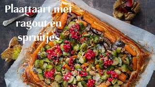 Plaattaart met ragout en spruitjes [upl. by Olga]