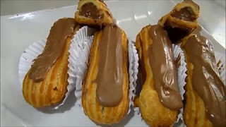 طريقة عمل الاكلير بعجينة الشو ● Eclairs ● لافراحكم وسهرات رمضان ♥ ♥ [upl. by Fredella416]