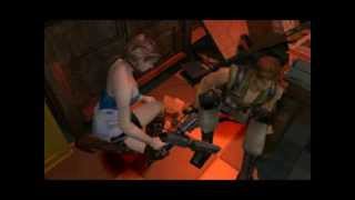 Resident Evil 3 Nemesis cutscenes  Meeting Carlos Jump out of the window Jill Carlos Nemesis [upl. by Airamak441]