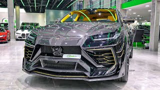 Lamborghini URUS MANSORY  LOUD ANGRY BULL STARTUP REV SOUND Interior at Stoub Biz Motors DUBAI [upl. by Orin827]