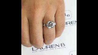 367 carat Asscher Cut Lab Diamond ThreeStone Engagement Ring [upl. by Ver]