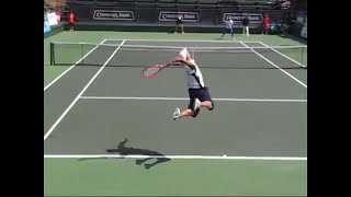 WEIRDEST Tennis Serve and Racket Brian Battistone [upl. by Carolann]