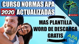 Curso APA 2024 Versión mas actualizada  Formato APA en Word GRATIS para descargar [upl. by Teirrah224]