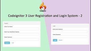 Codeigniter 3 User Registration and Login System  2 [upl. by Goda]