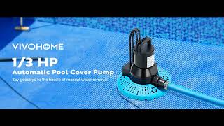 VIVOHOME 13 HP Automatic Pool Cover Pump [upl. by Warthman357]