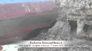 SiracusaNewsit  Nave Gelso M incagliata a Siracusa [upl. by Ottillia]