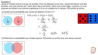 La probabilité dévénements compatibles et incompatibles [upl. by Airakaz151]