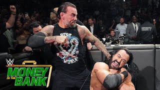 CM Punk AMBUSHES Drew McIntyre during Money in the Bank cashin Money in the Bank 2024 highlights [upl. by Karry]