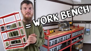 Home Depot Shelf to Workbench turns out Awesome [upl. by Ahsieyt436]