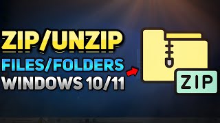 How to Zip or Unzip a File Windows 1011 Tutorial [upl. by Ynnoj]