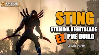 ESO  STING  EZ Stamina Nightblade PVE Build  High Isle Chapter [upl. by Adelice]