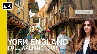 York England Real Diagon Alley Walking Tour 4K  York Gallery to Fossgate St [upl. by Acilef919]