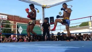 Buakaw vs Malaipet  Songkran Thai Town Los Angeles Wai Kru [upl. by Mhoj]